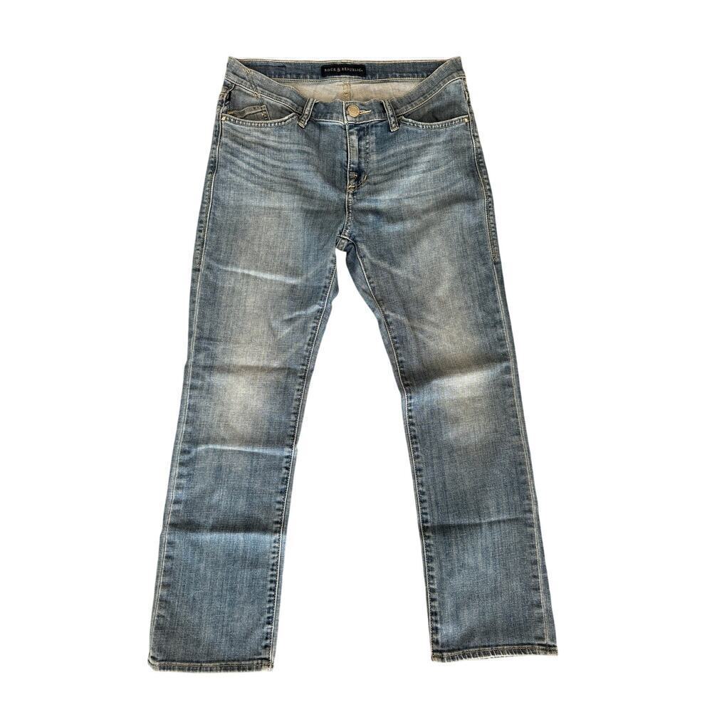 Rock & Republic Low-Rise Straight Leg Jeans - Picture 1 of 4
